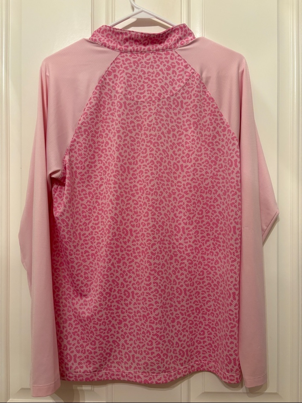Sport Haley Pink Cheetah Print Half Zip Long Sleeve Pullover L - Picture 4 of 4